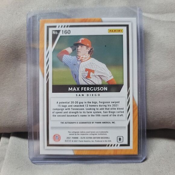 Panini Elite Extra Max Ferguson San Diego holographic signed rookie card #61/73 - Picture 6 of 12